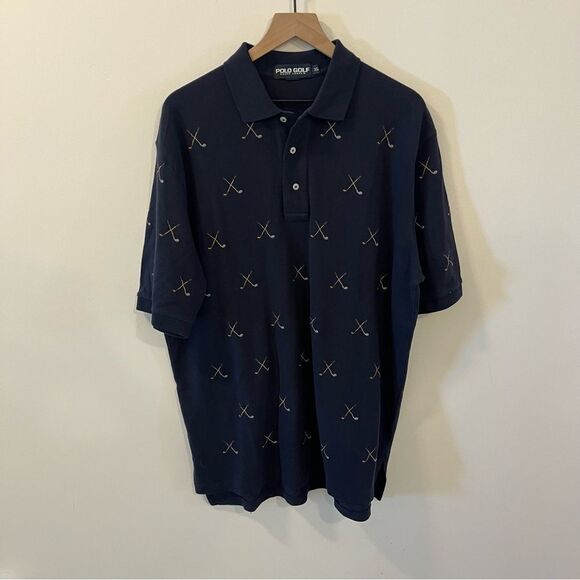 Vintage Polo Golf Ralph Lauren embroidered golf club polo XL - Picture 1 of 11